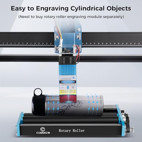 Comgrow آلة النقش بالليزر Comgrow Z1 بقوة 5 واط، آلة قطع ونقش بالليزر 24 فولت بنقطة مضغوطة 10000 مم/دقيقة مع حماية للعين للخشب والمعادن والزجاج والأكريليك والجلد 15.7"x15.7" - Image 4