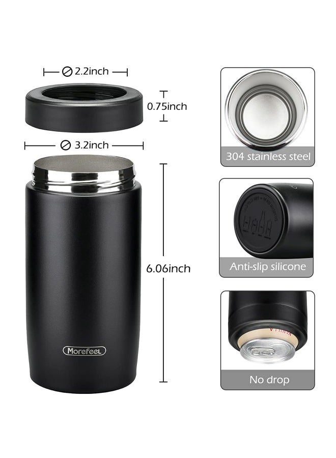 MoreFeel 4-in-1 Skinny Can Cooler Double Wall Stainless Steel Insulated Can Holder, Works With 12 Oz Slim Can,Standard Cans,Beer Bottles & As Pint Cups - Image 4