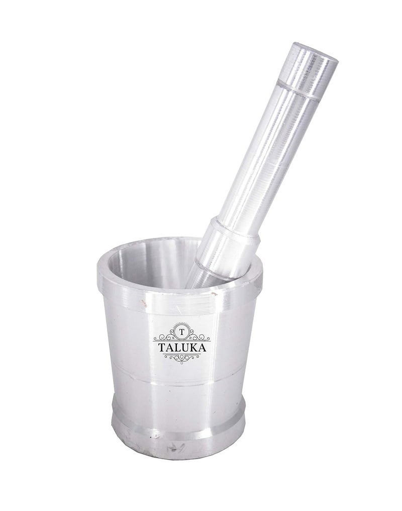 Taluka Aluminium Kitchen Khalbatta Okhli Masher Mortar And Pestle Set Kitchen Tool Medium Simple Mortar And Pestle Crushing and Grinding Pestle Length 7 Inches Kitchen Tools