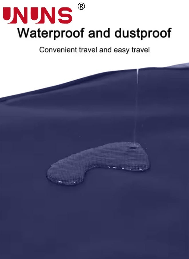 UNUNS غطاء حقائب السفر، 3 قطع أغطية حقائب غير منسوجة مضادة للغبار لحماية الحقائب أثناء السفر، مجموعة أغطية حقائب لحقائب 20 24 28 بوصة، أزرق - Image 4