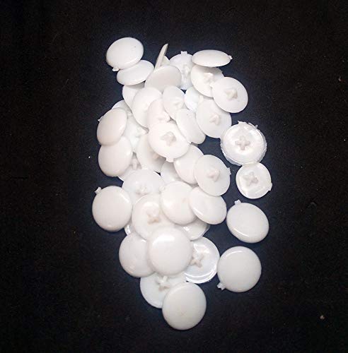 Generic Screw Cap Cover Plastic 40 Pcs White Colour  - Image 2