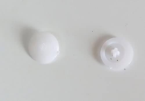 Generic Screw Cap Cover Plastic 40 Pcs White Colour  - Image 4