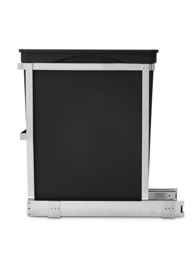 simplehuman 30 Liter  8 Gallon Under Counter Kitchen Cabinet PullOut Trash Can HeavyDuty Steel Frame - Image 4