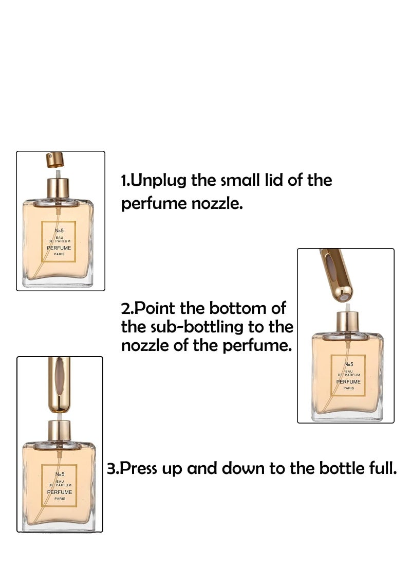 VONOVO - VONOVO portable mini refillable perfume atomizer bottle atomizer travel size spray bottles accessories 5 sets of 5 ml / 0.2 oz - Image 1