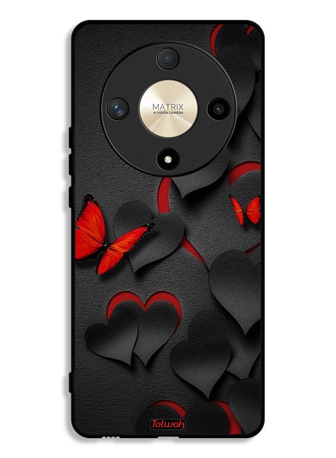 Tolwak Honor X9b Protective Case Cover Hearts And Butterflies Pattern - Image 1