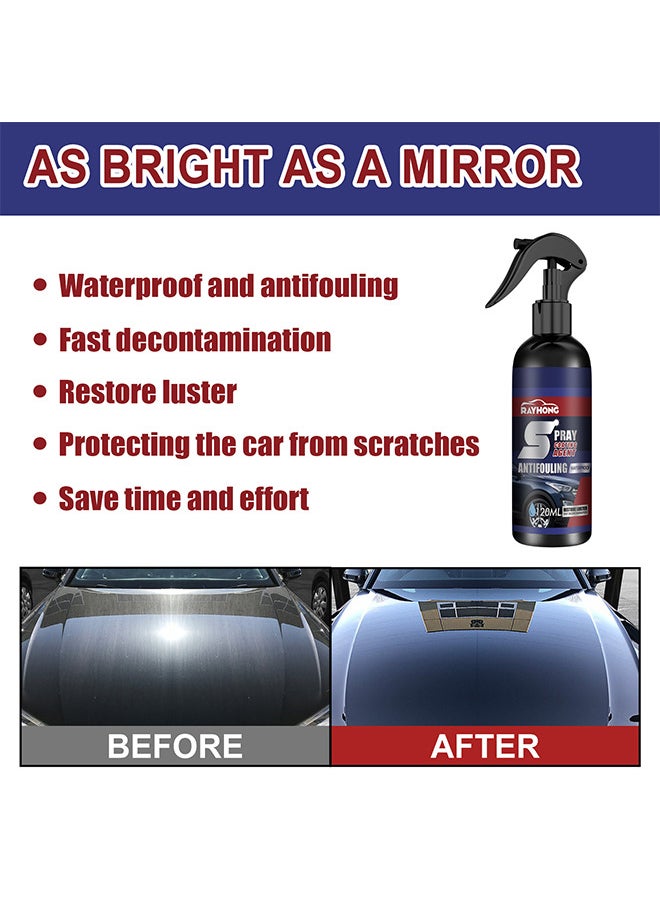 RAYHONG Ceramic Car Coating Spray, 3 In 1 High Protection Express Car Coating Spray, High Protection Nano Coat, Anti Dirt, Boost Gloss, 120ML With Towel And Sponge  - Image 4