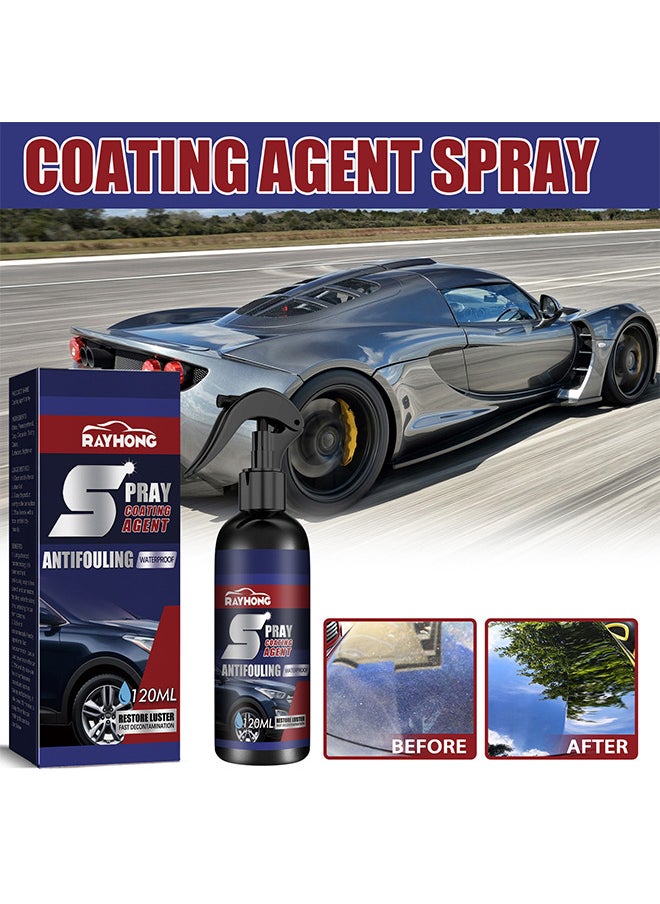 RAYHONG Ceramic Car Coating Spray, 3 In 1 High Protection Express Car Coating Spray, High Protection Nano Coat, Anti Dirt, Boost Gloss, 120ML With Towel And Sponge  - Image 2