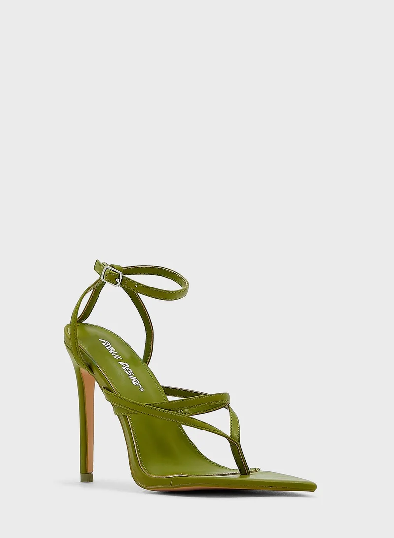 PUBLIC DESIRE Multi Strap High Heel Sandals