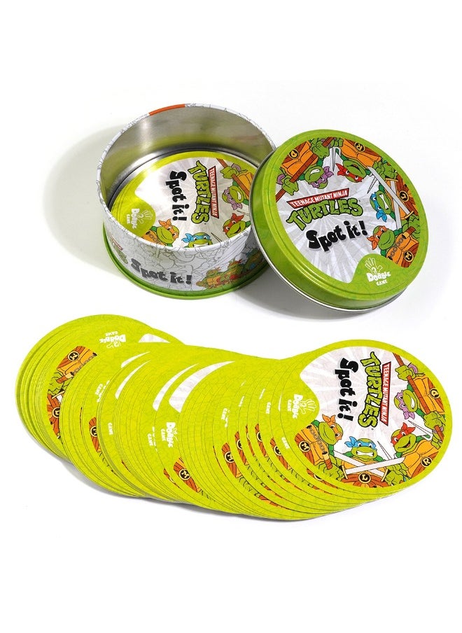 Spot it Spot It! Ninja Turtles Card Game, Matching Game, Fun Kids Game for Family Game Night, Travel Game for Kids, Great Gift for Kids, Age 7+, 2 to 8 Players Average Playtime 15 Minutes  - Image 3