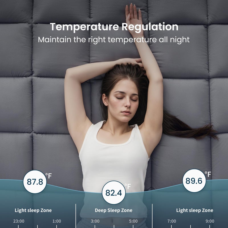 SLEEP ZONE Dual Layer 4 Inch Memory Foam Mattress Topper, 2 inch Cooling Gel Memory Foam Plus 2 inch Waterproof Removable Pillowtop Mattress Pad Cover for Back Pain, Comfort Support (Twin) - Image 3