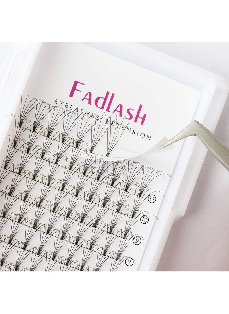FADLASH - Volume Lash Extensions 8-20mm Premade Fans 5D C/D Curl Eyelash Volume Extensions Individual Eyelashes Natural Rapid Cluster Lashes by FADLASH (5D-0.10-D, 17mm) - Image 1