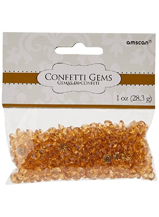 Amscan Gold Confetti Gems | 1 Pack | Wedding And Engagement Party - Image 1