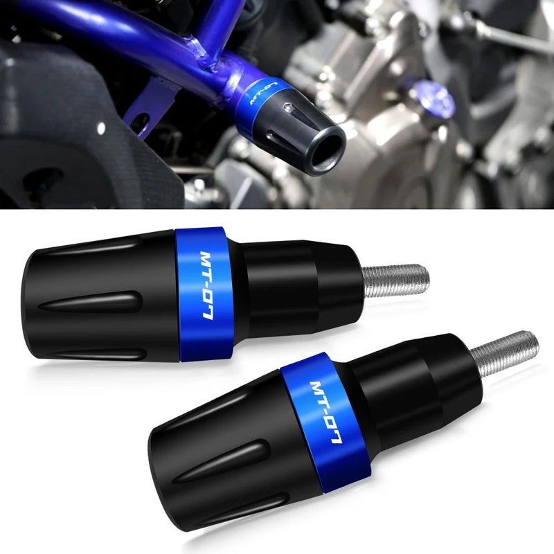 Blue Engine Crash Pad Bobbins Falling Protection For Motorcycle Mt07 Tracer - Image 1
