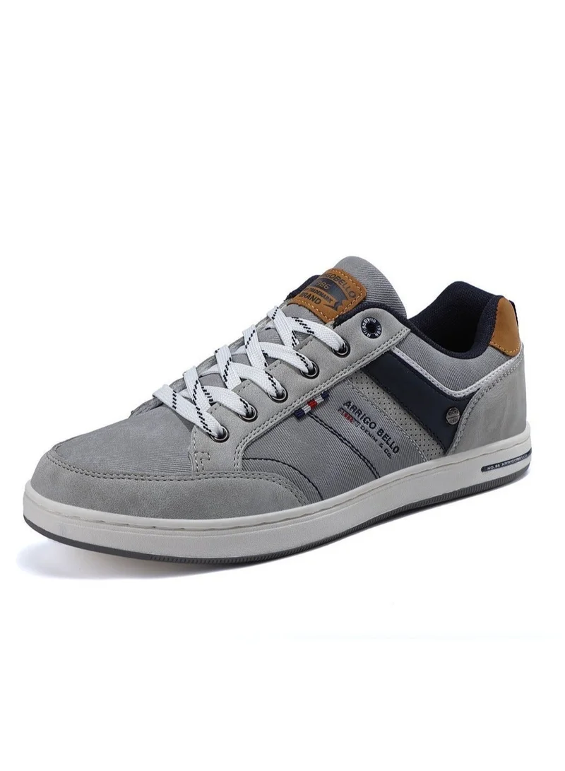 ARRIGO BELLO Men's Casual Low Top Sneakers Durable Leather Comfy Shoes for Daily Wear