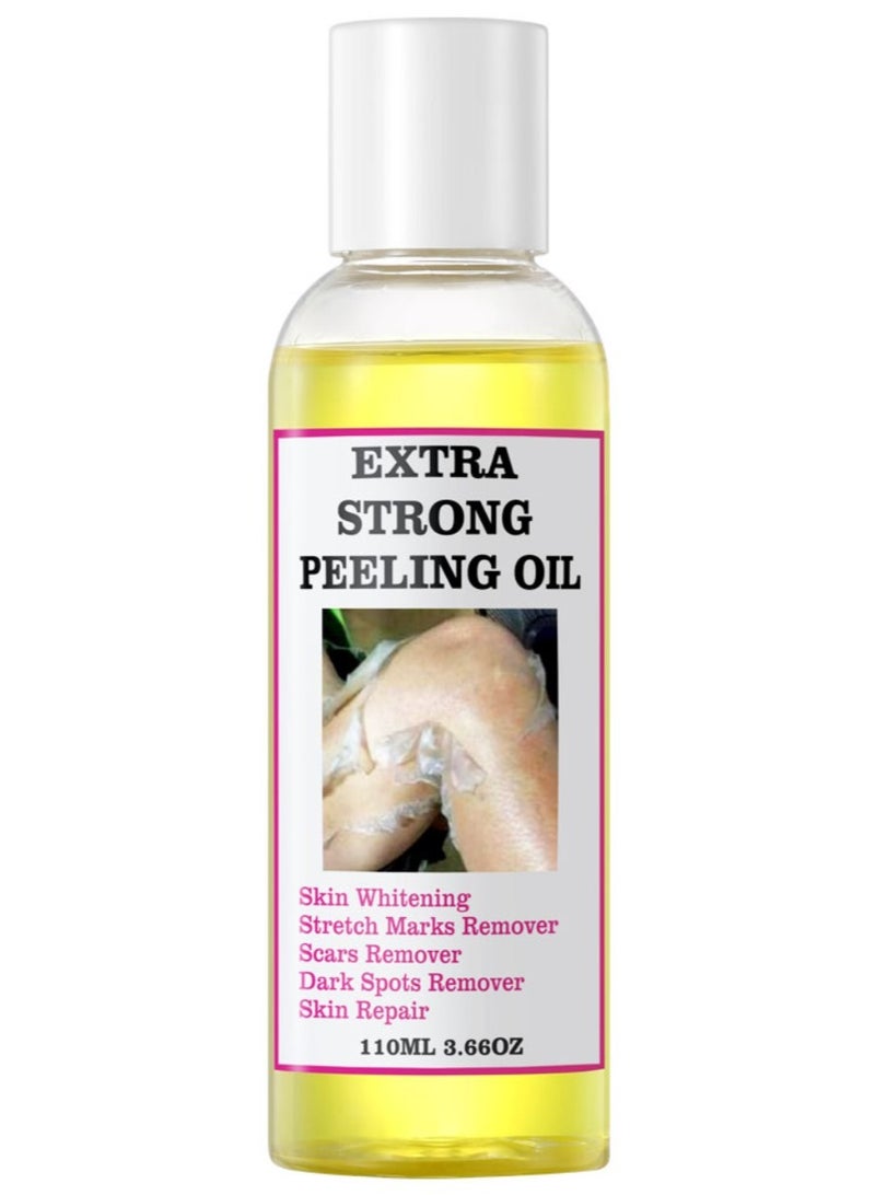 زيت تقشير البشرة الداكنة - محلول تقشير للجسم، زيت تقشير اصفر مع هيالورونات الصوديوم الساليسيليك للبشرة الداكنة والجسم والوجه والبقع الداكنة وتفتيح البشرة