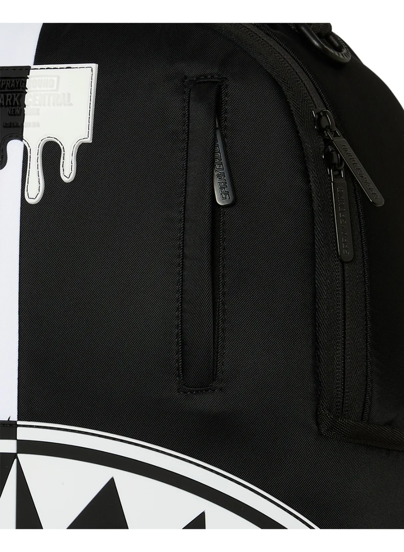 Sprayground  SHARK CENTRAL BLACK AND WHITE DLXS BACKPACK  | Best Price UAE