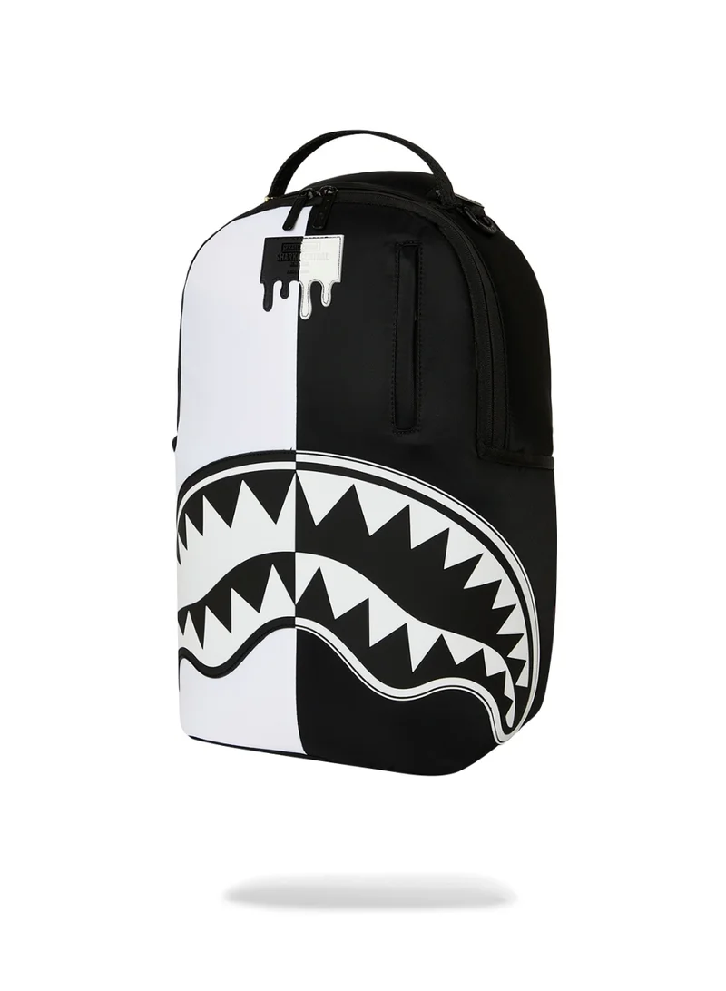 Sprayground  SHARK CENTRAL BLACK AND WHITE DLXS BACKPACK  | Best Price UAE