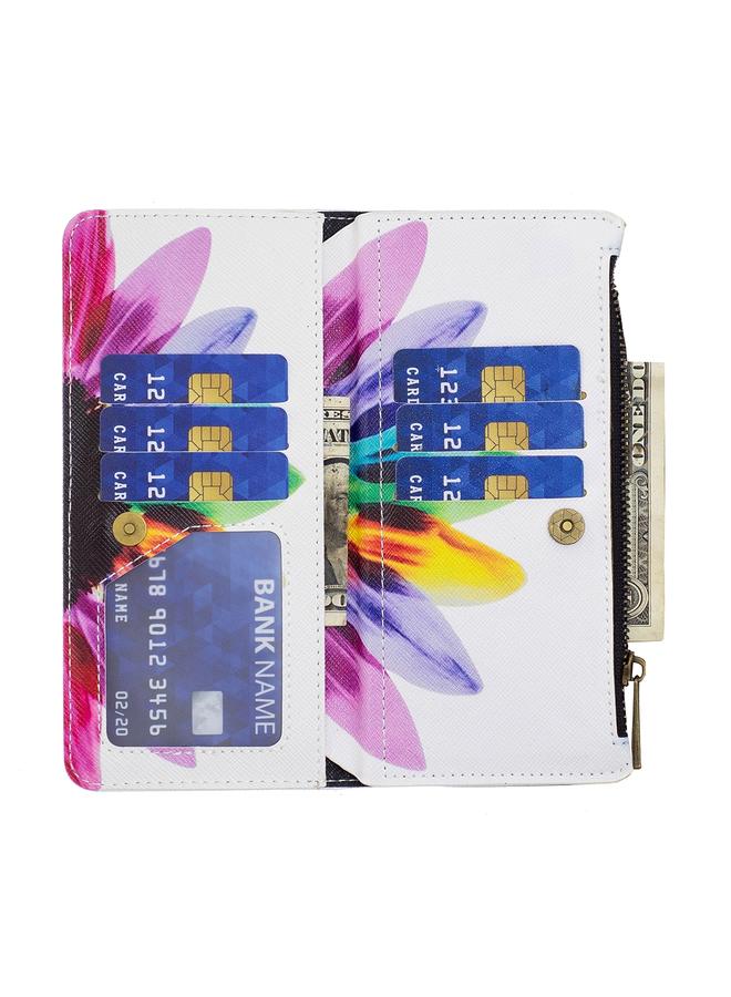 S-TOP Case For Honor 50 / Huawei nova 9 Colored Drawing Pattern Zipper Leather Phone Case - Image 5