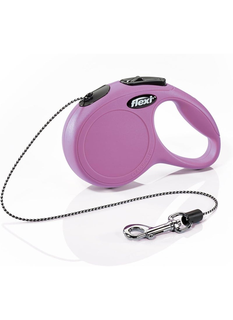 Flexi FLEXI New Classic Retractable Dog Leash Cord 10 ft Extra Small Pink  - Image 1