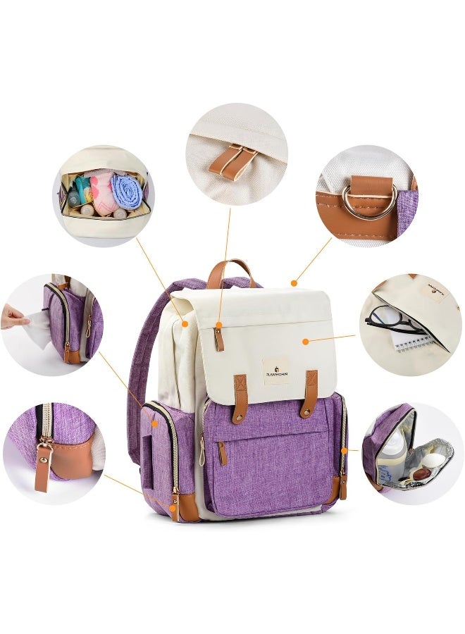 Ramhorn Diaper Bag Multifunction Travel Backpacks for Mom with Insulated Pockets and Laptop Compartment - Image 3