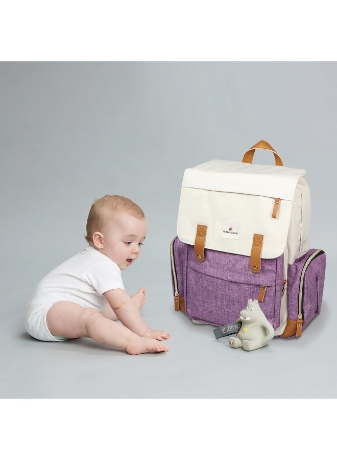 Ramhorn Diaper Bag Multifunction Travel Backpacks for Mom with Insulated Pockets and Laptop Compartment - Image 2