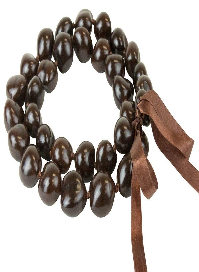 Zero Gravity Hawaii Hawaiian Kukui Nut Brown Shell 32" Graduation Wedding Necklace from Maui, Hawaii - Image 2