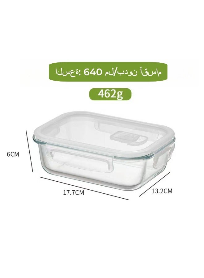 Browning 3 Piece Large Capacity Microwave Heating High Borosilicate Food Grade Glass Lunch Boxes Glass Bowls Sealed Crisper Box ,Lunch Boxes Office,Lunch Boxes School,1040ml, 1040ml, 640ml with Insulation Bag  - Image 4