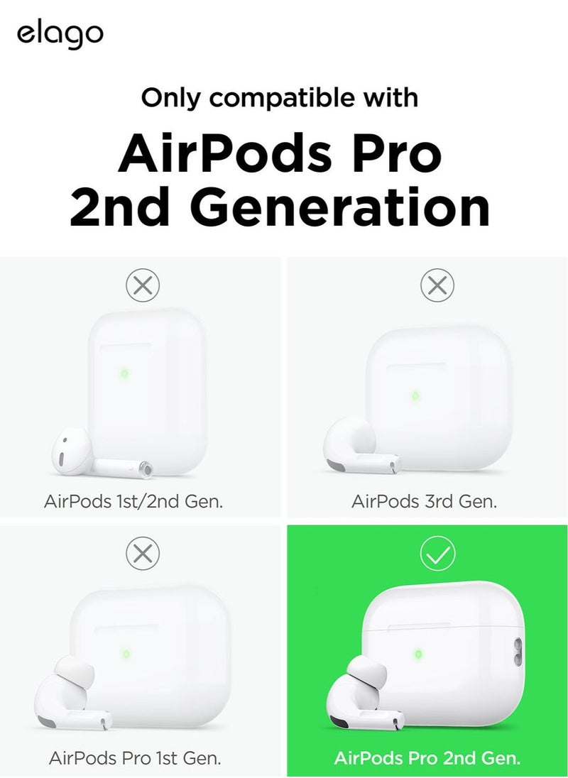 Elago Liquid Hybrid Hang for Airpods Pro 2nd Gen (2022) Case Cover with Carabiner - Black  - Image 2