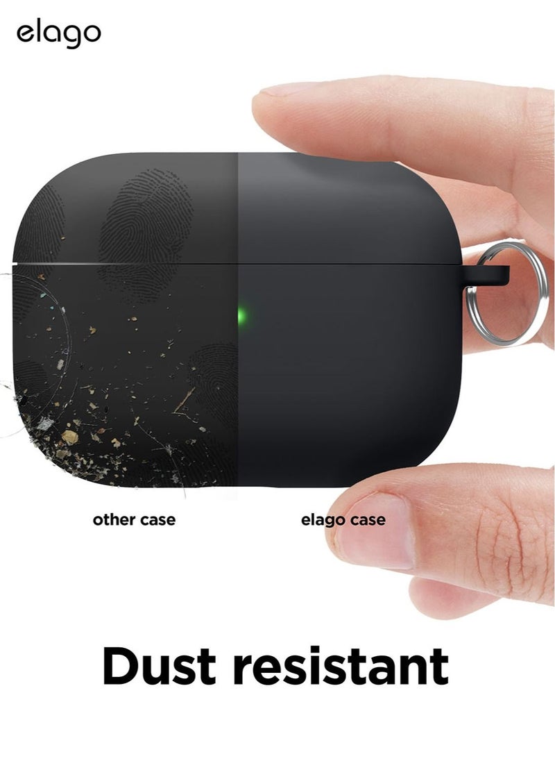 Elago Liquid Hybrid Hang for Airpods Pro 2nd Gen (2022) Case Cover with Carabiner - Black  - Image 4