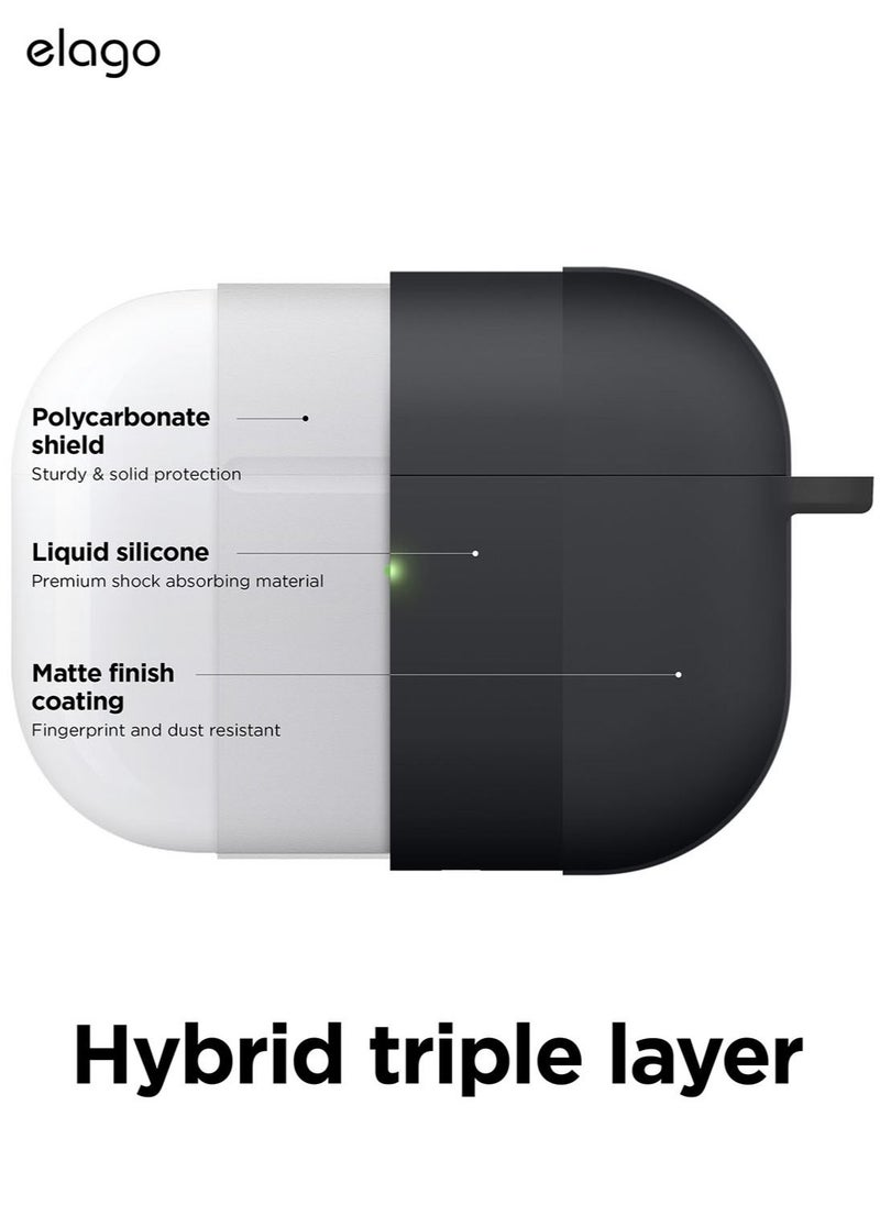 Elago Liquid Hybrid Hang for Airpods Pro 2nd Gen (2022) Case Cover with Carabiner - Black  - Image 3
