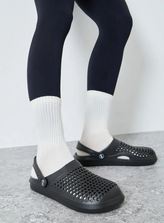 Take Two Take Two Solid Slip-On Heel Strap Clogs