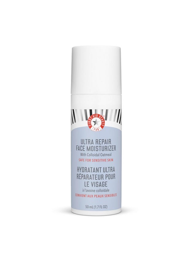 First Aid Beauty - - Ultra Repair Face Moisturizer, Soothing Face Colloidal Oatmeal, Everyday Lightweight Non-Comedogenic Formula Helps Soften Skin With Ceramides And Shea Butter, 1.7 Oz - Image 1