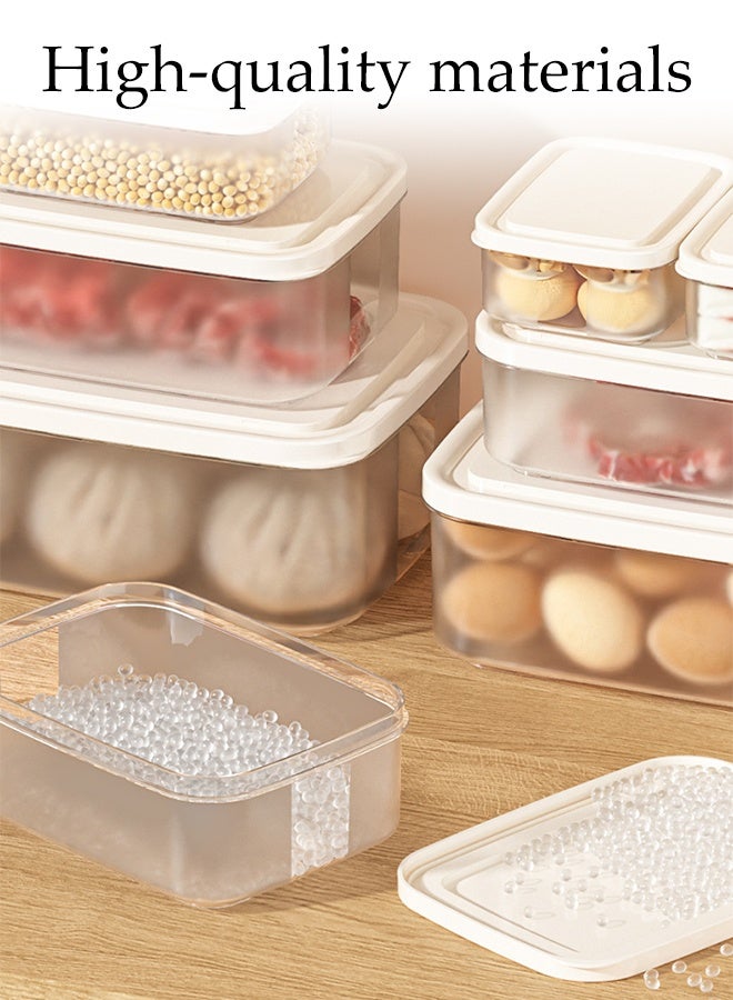 DUNISO 6Pcs Food Storage Containers Airtight Stackable Food Prep Containers Sets with Lids Leak Proof Microwave Freezer Safe Reusable Fridge Storage Boxes for Fresh Vegetable, Fruit, Meat, Cereal， Deli - Image 2