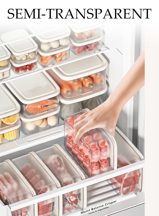 DUNISO 6Pcs Food Storage Containers Airtight Stackable Food Prep Containers Sets with Lids Leak Proof Microwave Freezer Safe Reusable Fridge Storage Boxes for Fresh Vegetable, Fruit, Meat, Cereal， Deli - Image 3