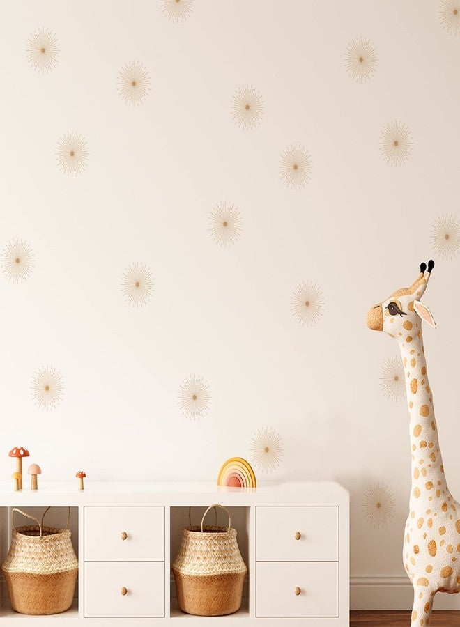 Alwayspon 36Pcs Starburst Boho Art Wall Decals, Peel and Stick Wall Stickers for Living Nursery Room Bedroom Wall Decor - Image 1