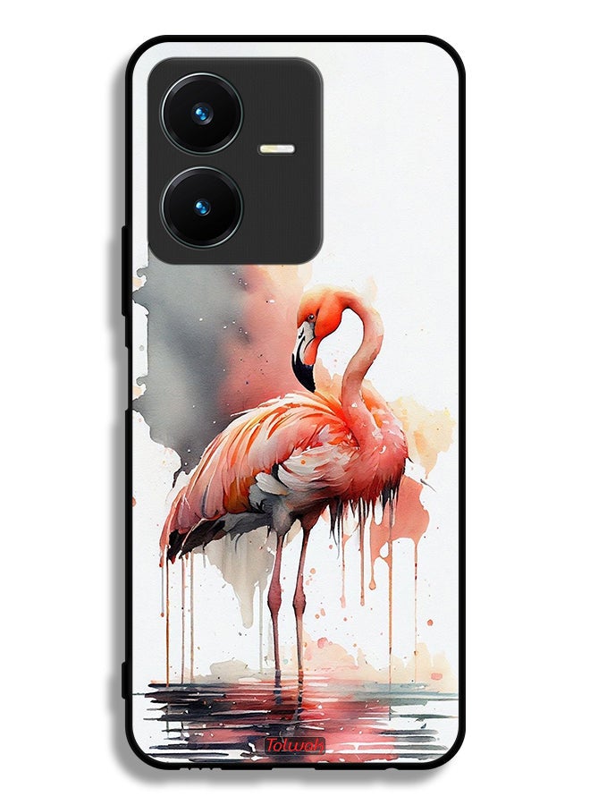 Tolwak Vivo Y22 Protective Case Cover Tropical Watercolor Art - Image 1