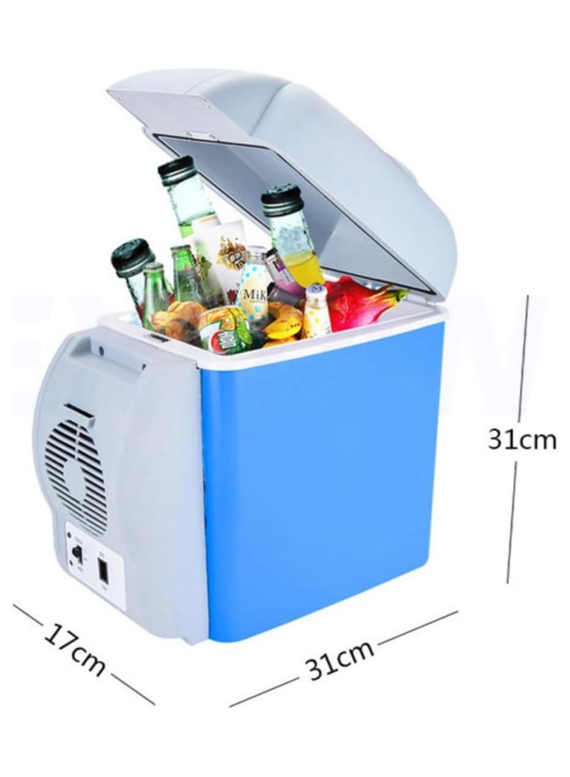 JAJEEK 12V Car Refrigerator, Compact Dual-Function Mini Car Fridge Freezer for Camping, Travel, Road Trips, Quiet Lightweight Portable Cooler Box, Car Fridge with Adjustable Strap - Image 2