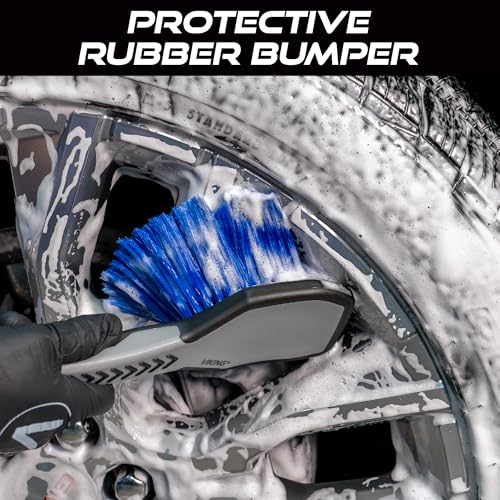 VIKING Wheel Brush for Rims, Cleaning Brush for Tires, Grey, 10.3 x 3.3 x 3.8 Inch - Image 3