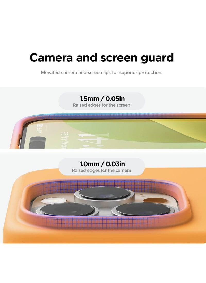 Raxoom iPhone 16 Pro Case Cover - Full Body Protection, Shockproof, Slim, Anti-Scratch with Soft Microfiber Lining - Orange - Image 1