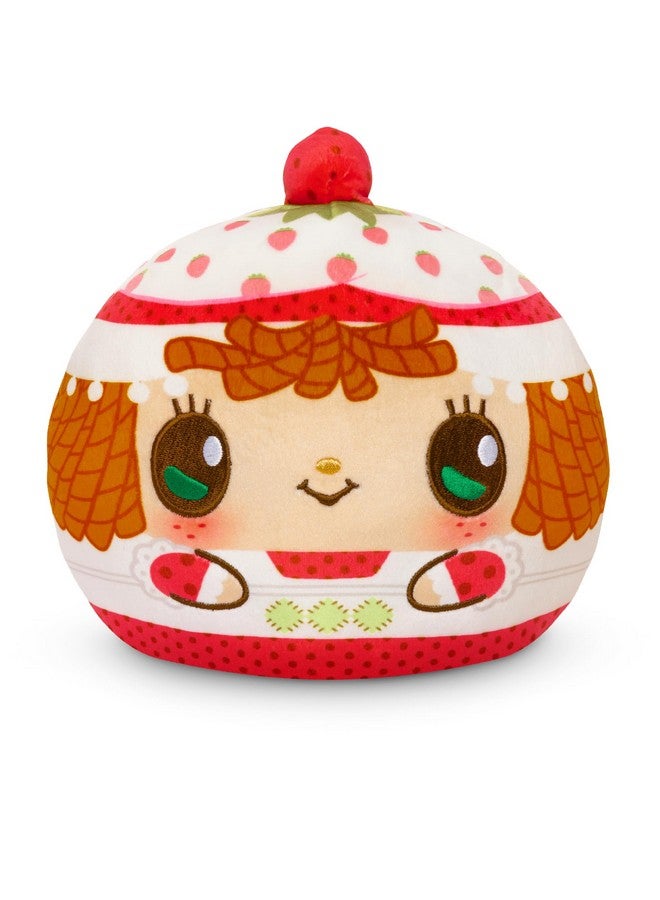 TeeTurtle Strawberry Shortcake Scented Reversible Plush - Strawberry Shortcake and Custard - Cute Kawaii 6" Strawberry Scented Plushie - Image 1
