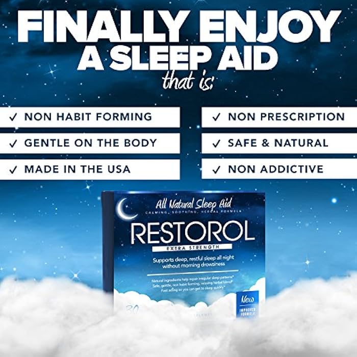 Restorol | Natural Sleep Aid – Help Sleep Cycle – Get Restful Sleep (30ct) 30 Count (Pack of 1) - Image 4