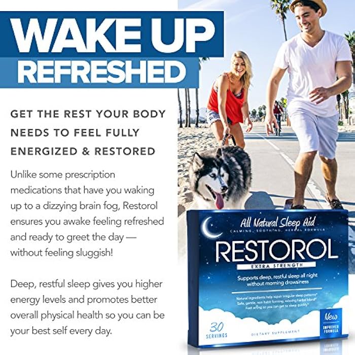 Restorol | Natural Sleep Aid – Help Sleep Cycle – Get Restful Sleep (30ct) 30 Count (Pack of 1) - Image 3