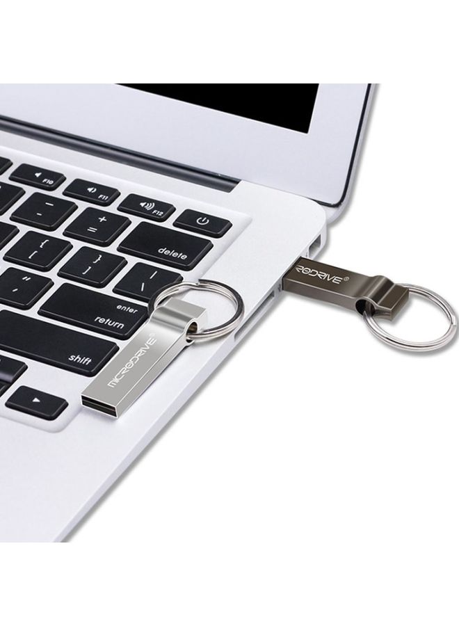 براق Microdrive 4GB USB 2.0 سلسلة مفاتيح المعادن U DISK (أسود) - Image 3