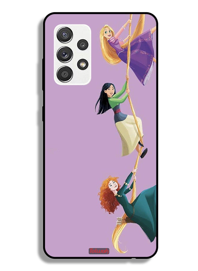 Tolwak Samsung Galaxy A32 5G Protective Case Cover Girls Climbing Art - Image 1