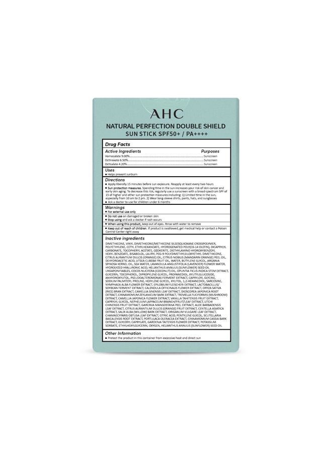 AHC Natural Perfection Double Shield Sun Stick 22g SPF50+ PA++++ - Image 3
