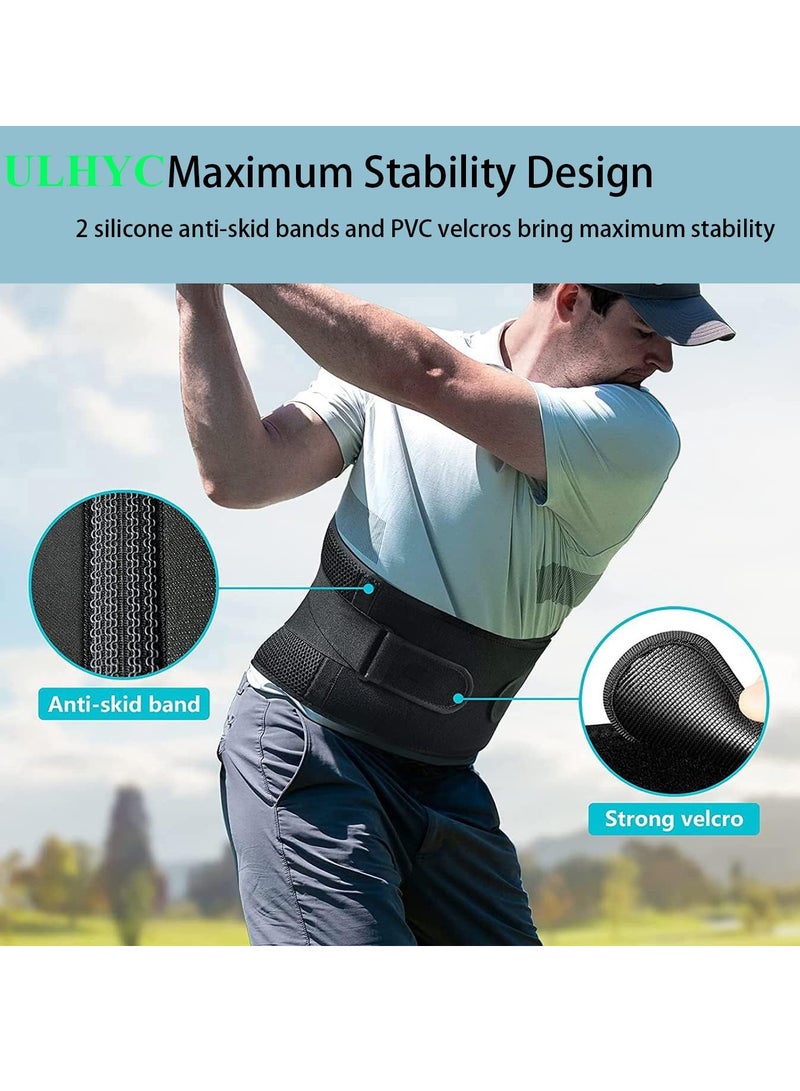 ULHYC Air Mesh Back Brace for Men Women Lower Back Pain Relief, Adjustable Back Support Belt for Work, Anti-skid Lumbar Support for Sciatica Scoliosis XL  - Image 3