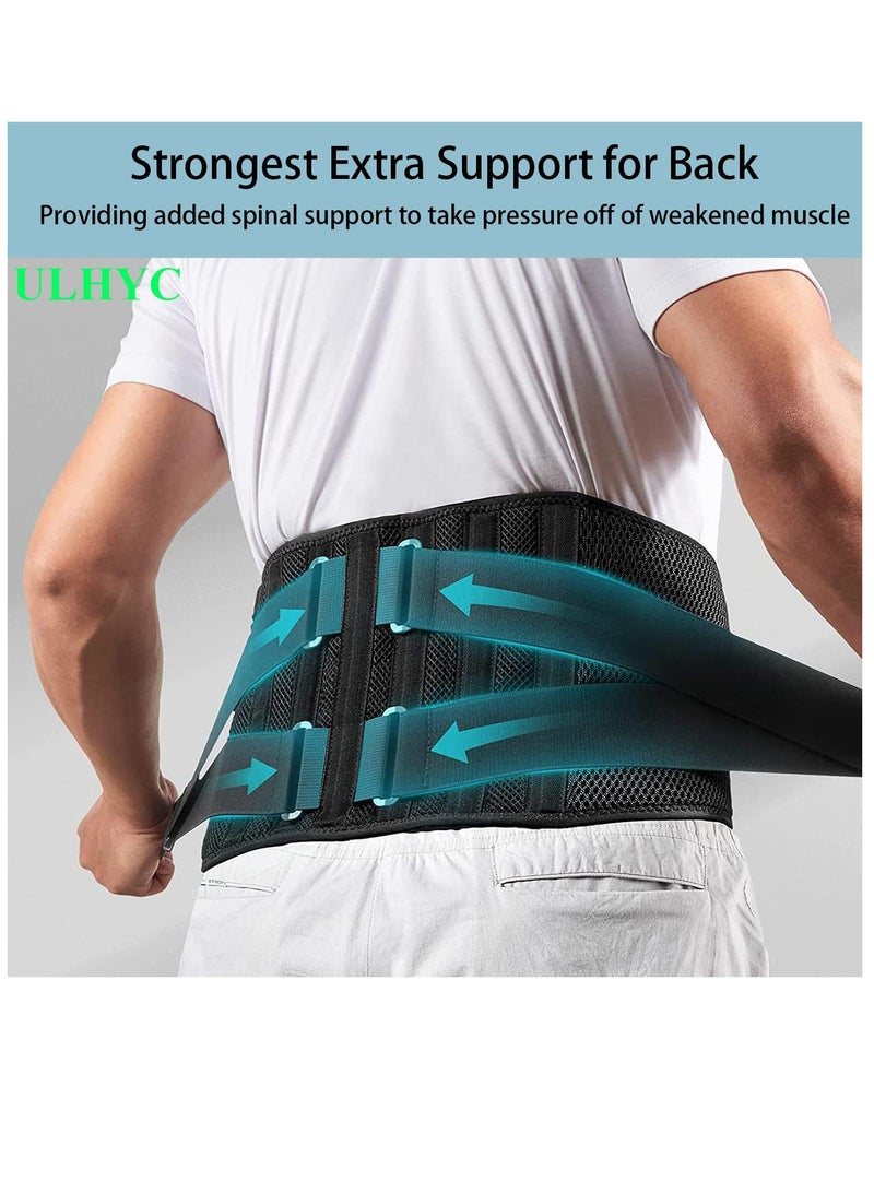 ULHYC Air Mesh Back Brace for Men Women Lower Back Pain Relief, Adjustable Back Support Belt for Work, Anti-skid Lumbar Support for Sciatica Scoliosis XL  - Image 4