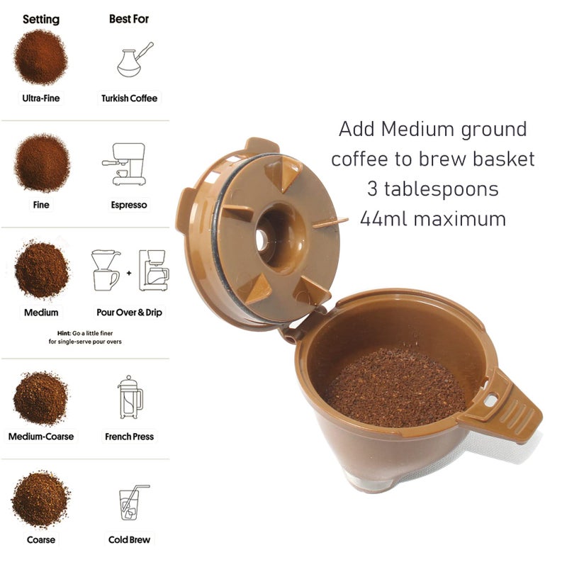 Cestlaive 2-Pack Single Serve Ground Coffee Brew Basket For Hamiltion Flexbrew Coffee Maker Models 49974 49975 49976 49979 49957 49954 49947 49940 49950 49966 49968 Filter Part  Brown - Image 4