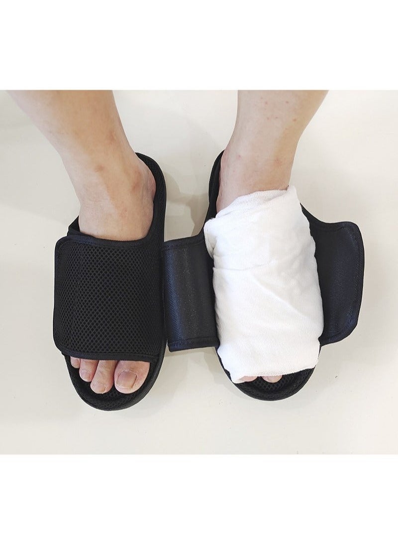 Diabetic Shoes, Extra Wide Width Open Toe Sandals, Adjustable Arthritis Edema Slippers for Elderly - Image 2