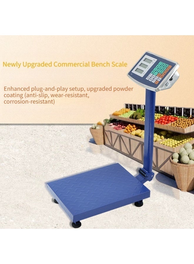 150kg Industrial Digital Scale | Foldable & Tilting Platform | HD 3-Screen Display | 99-Count Memory | Waterproof Carbon Steel | Smart Pricing Scale for Retail & Warehouse - Image 5